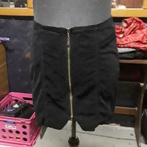 Black zip up skirt